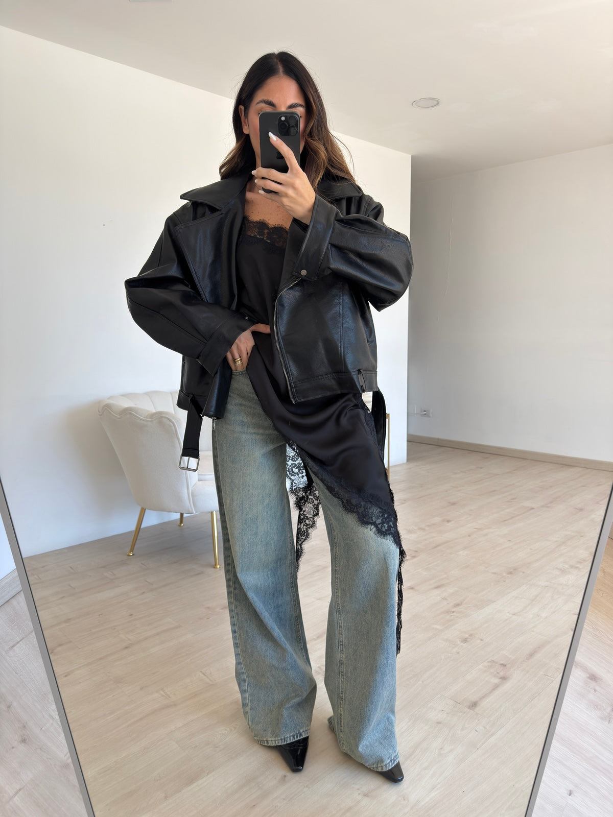 MAXI BLUSA LINGERIE NERA
