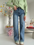 Y5335-JEANS GAMBA DRITTA YVONNE