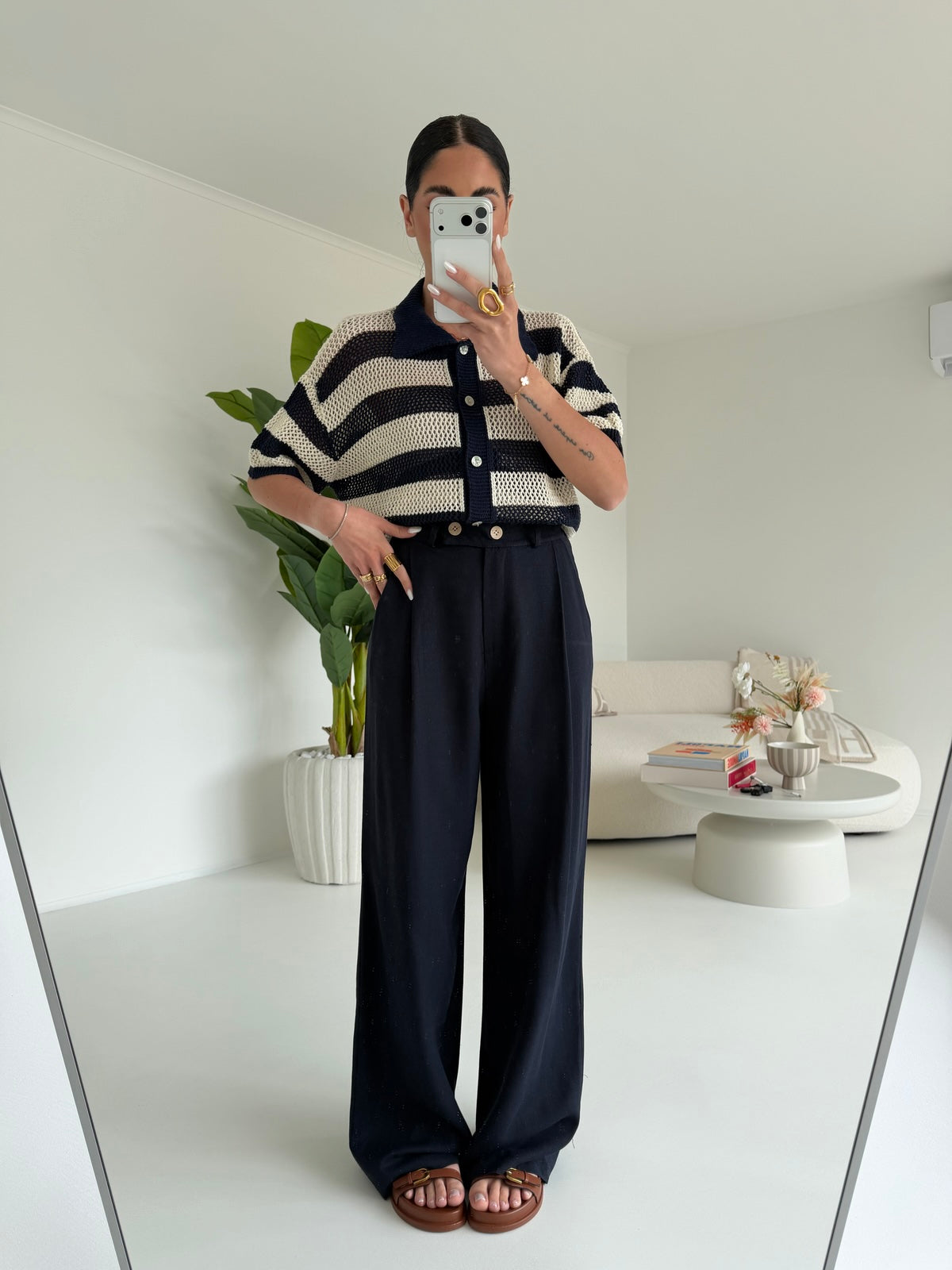 PANTALONE PALAZZO MUST NAVY
