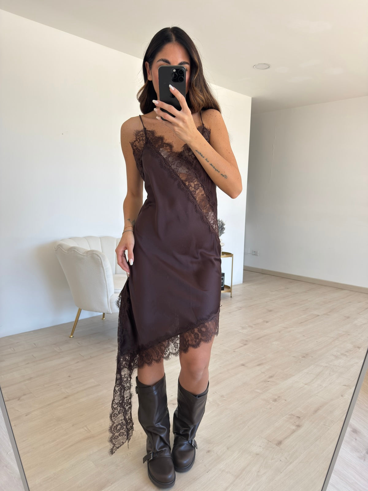 MAXI BLUSA LINGERIE CHOCO