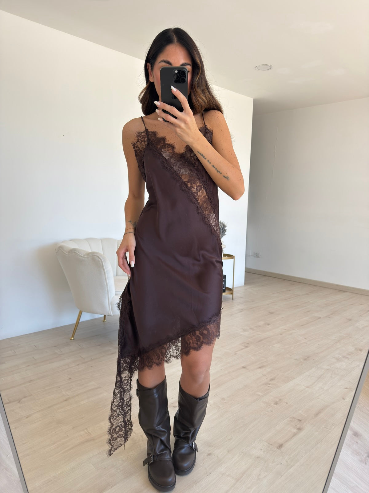 MAXI BLUSA LINGERIE CHOCO