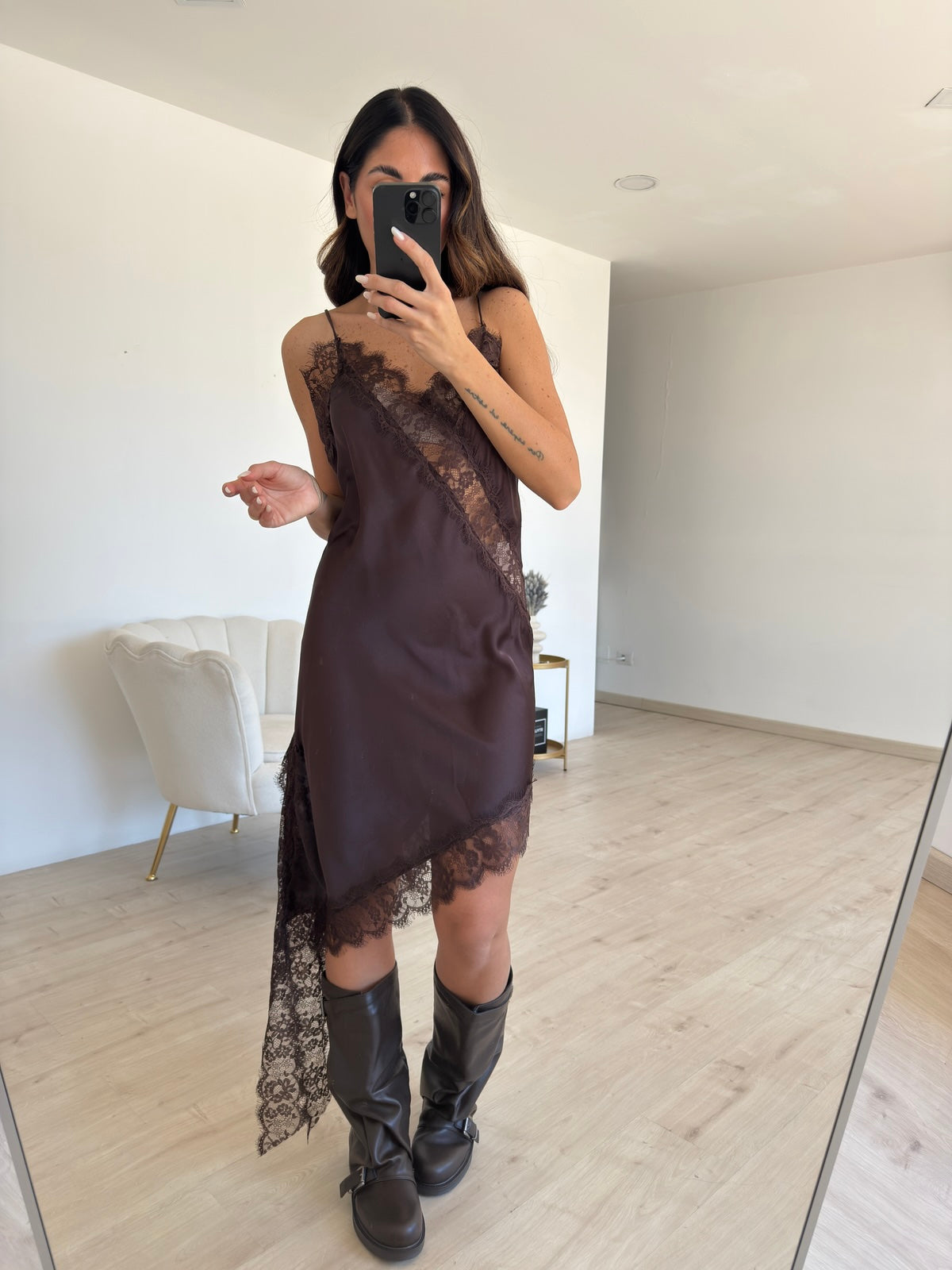 MAXI BLUSA LINGERIE CHOCO
