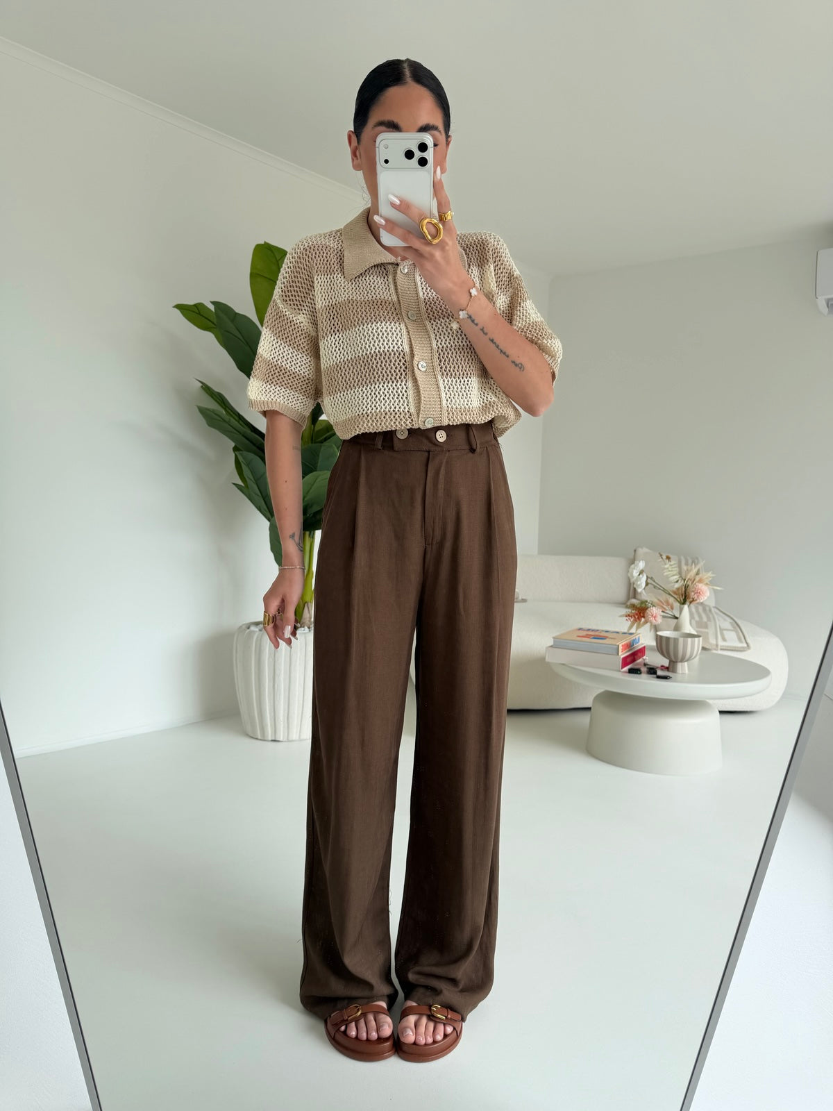 POLO STRIPES TAUPE