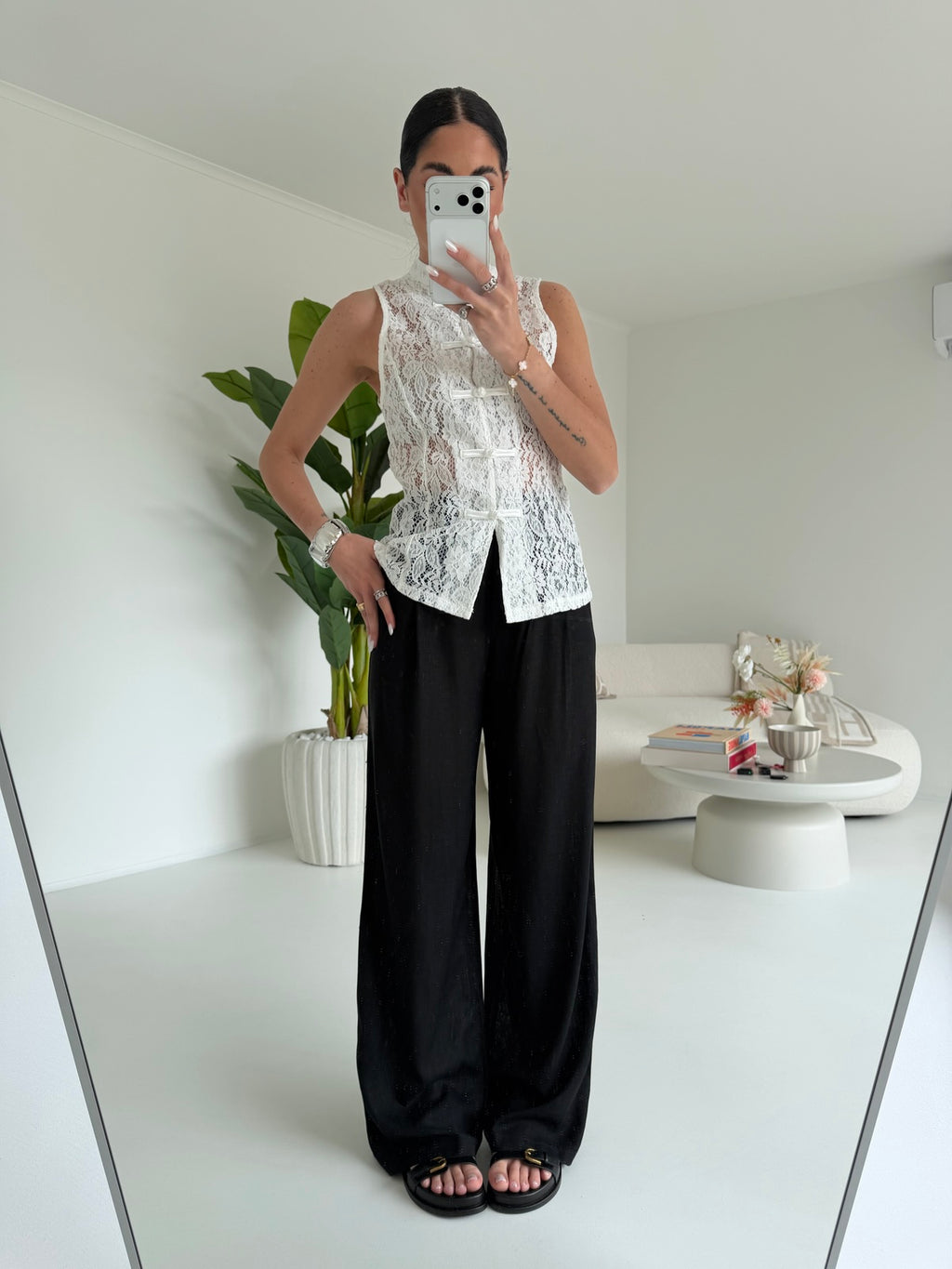 PANTALONE PALAZZO MUST NERO