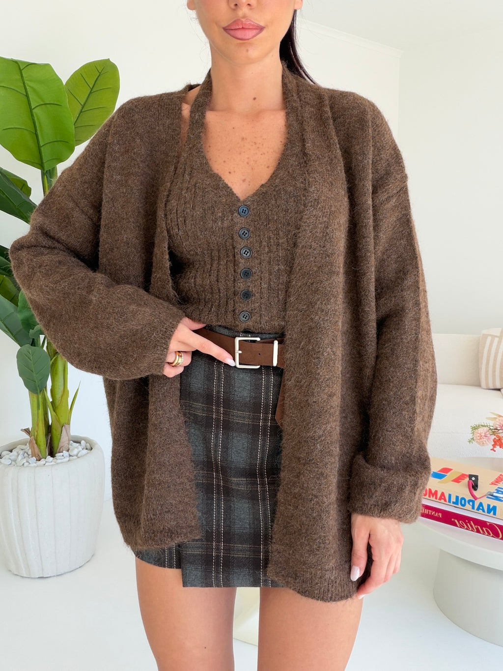 H70825-MINI GONNA SHORT SKYLAR CHOCO