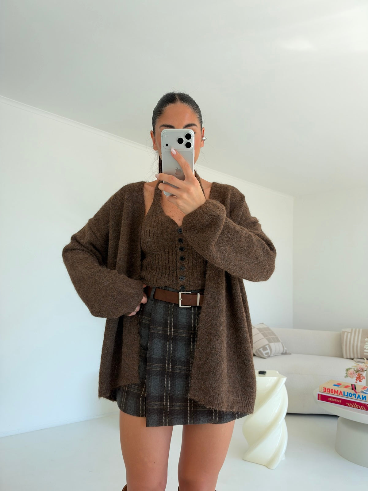 VMC9019-TWINSET FIORE CHOCO