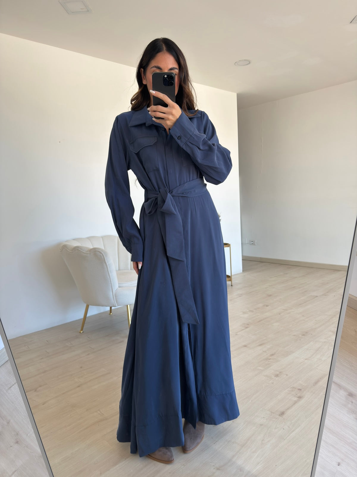 CHEMISIER LONDON NAVY