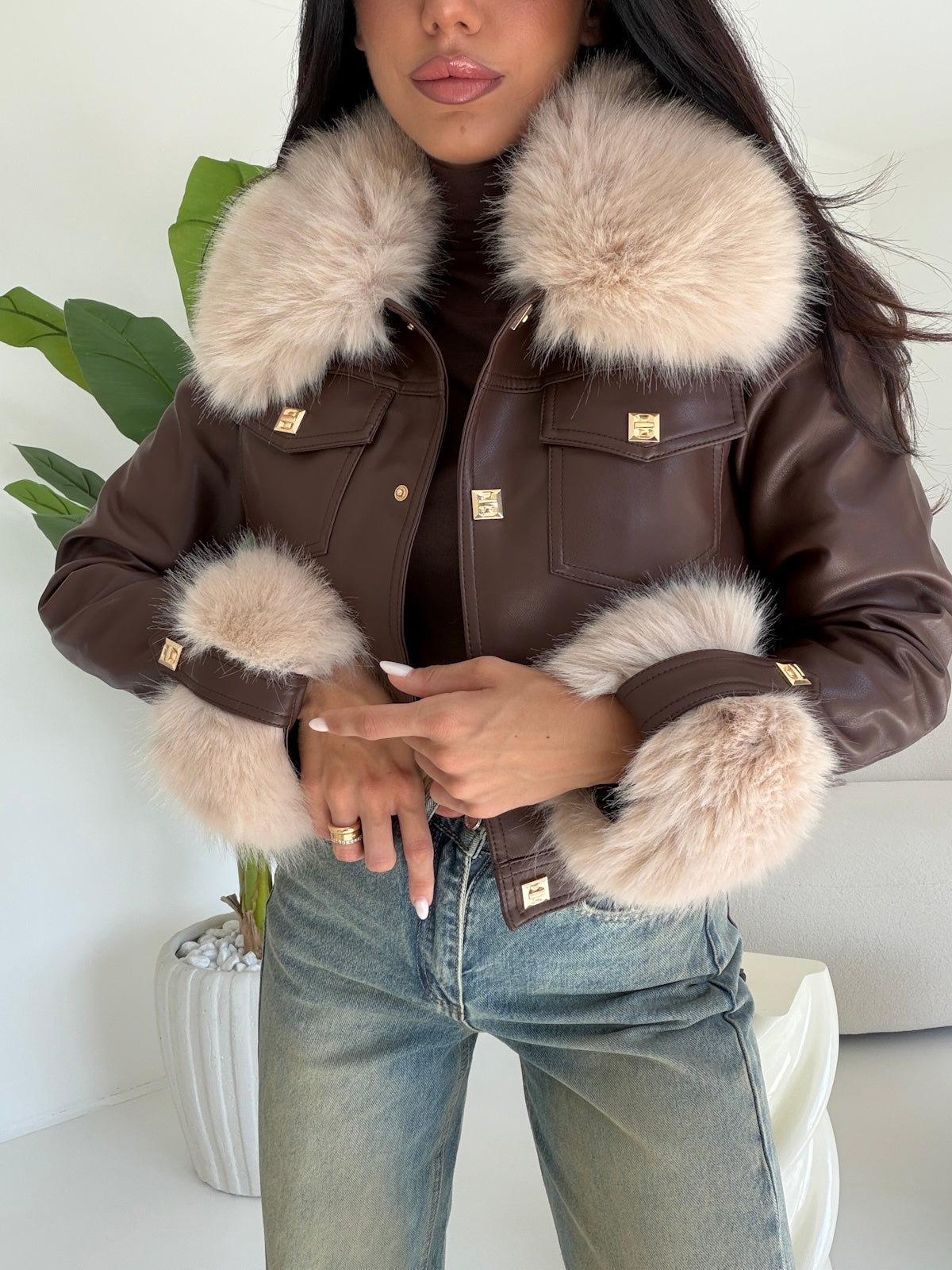 FL202239/DA-1013-BIKER CLEO CHOCO