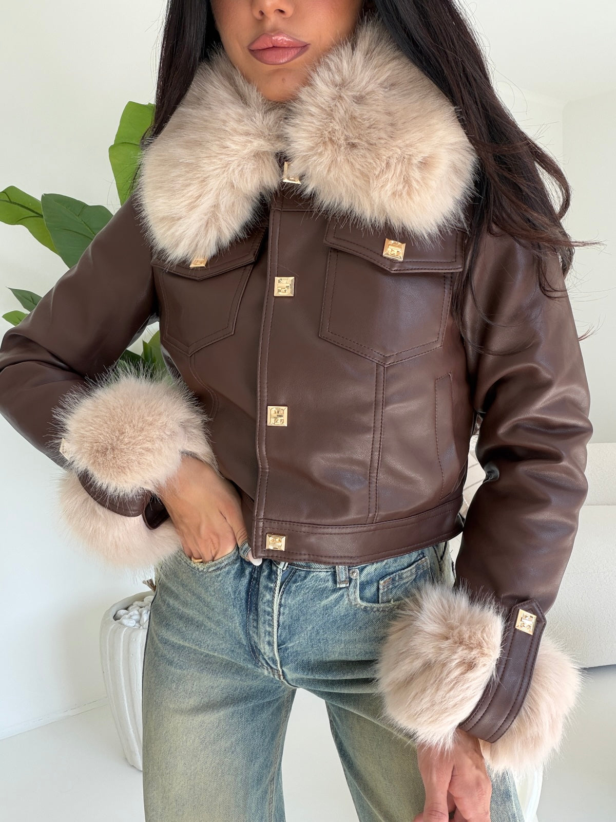 FL202239/DA-1013-BIKER CLEO CHOCO