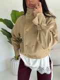 262175-MINI TRENCH AMBRA BISCOTTO