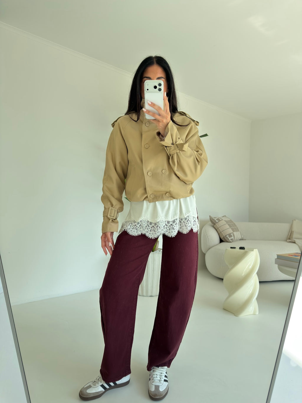 262175-MINI TRENCH AMBRA BISCOTTO