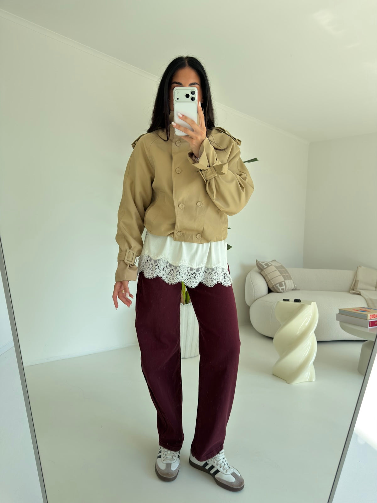 262175-MINI TRENCH AMBRA BISCOTTO