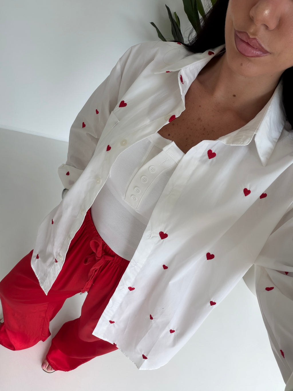 17195-C-CAMICIA CUORICINI MILK