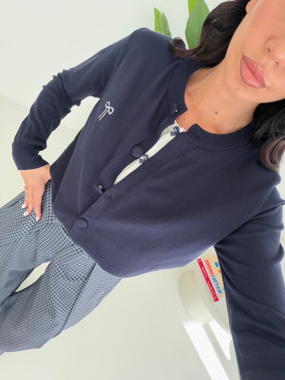 91232-CARDIGAN FIOCCHI NAVY