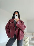 PU8020-1-BIKER ECOPELLE CHERRY