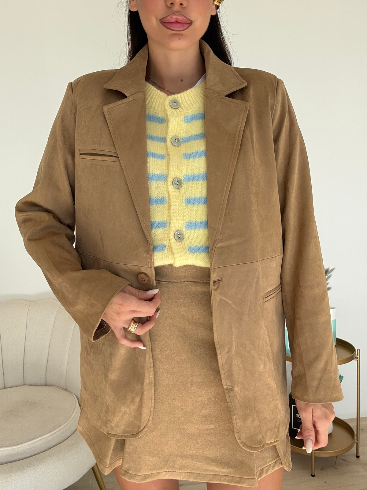 8911-BLAZER SUEDE BISCOTTO