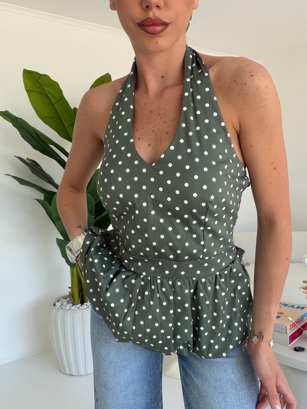 BLUSA POIS MILITARE