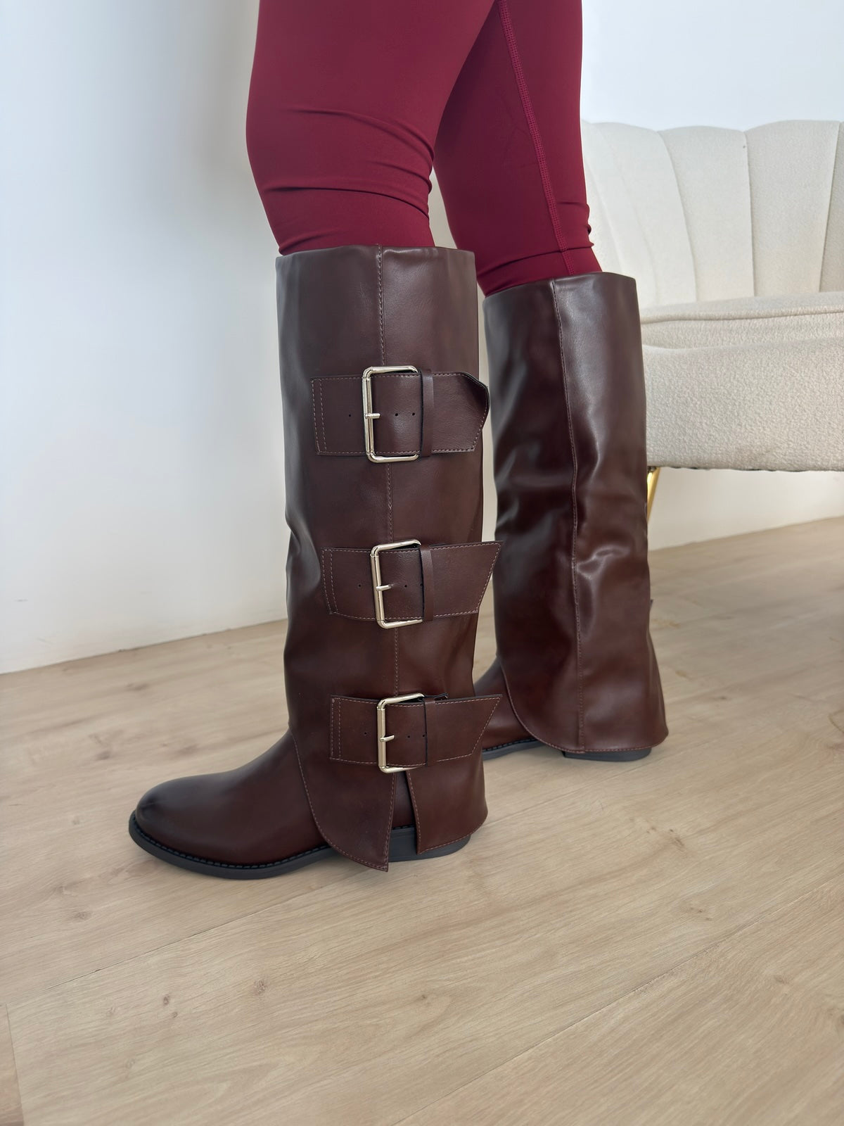 H2602-FIORELLA-STIVALE IN ECOPELLE CHOCO