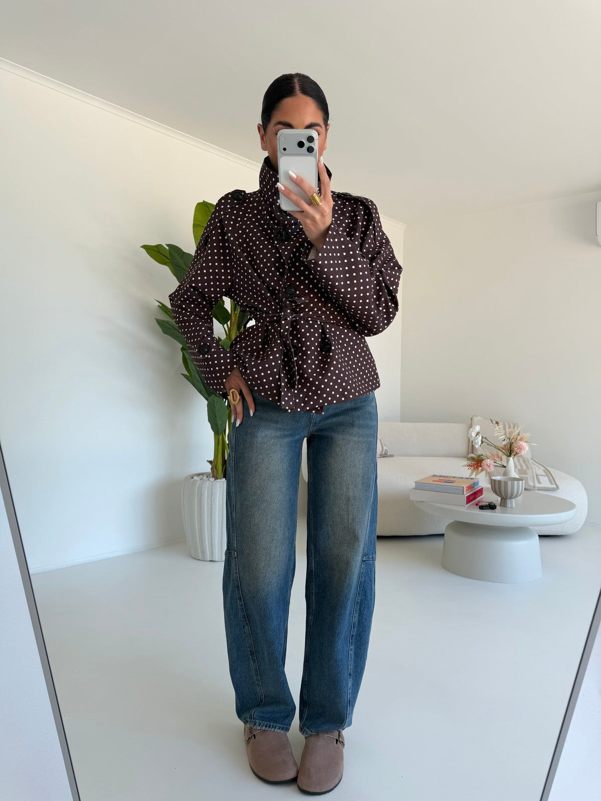 MINI TRENCH POIS CHOCO
