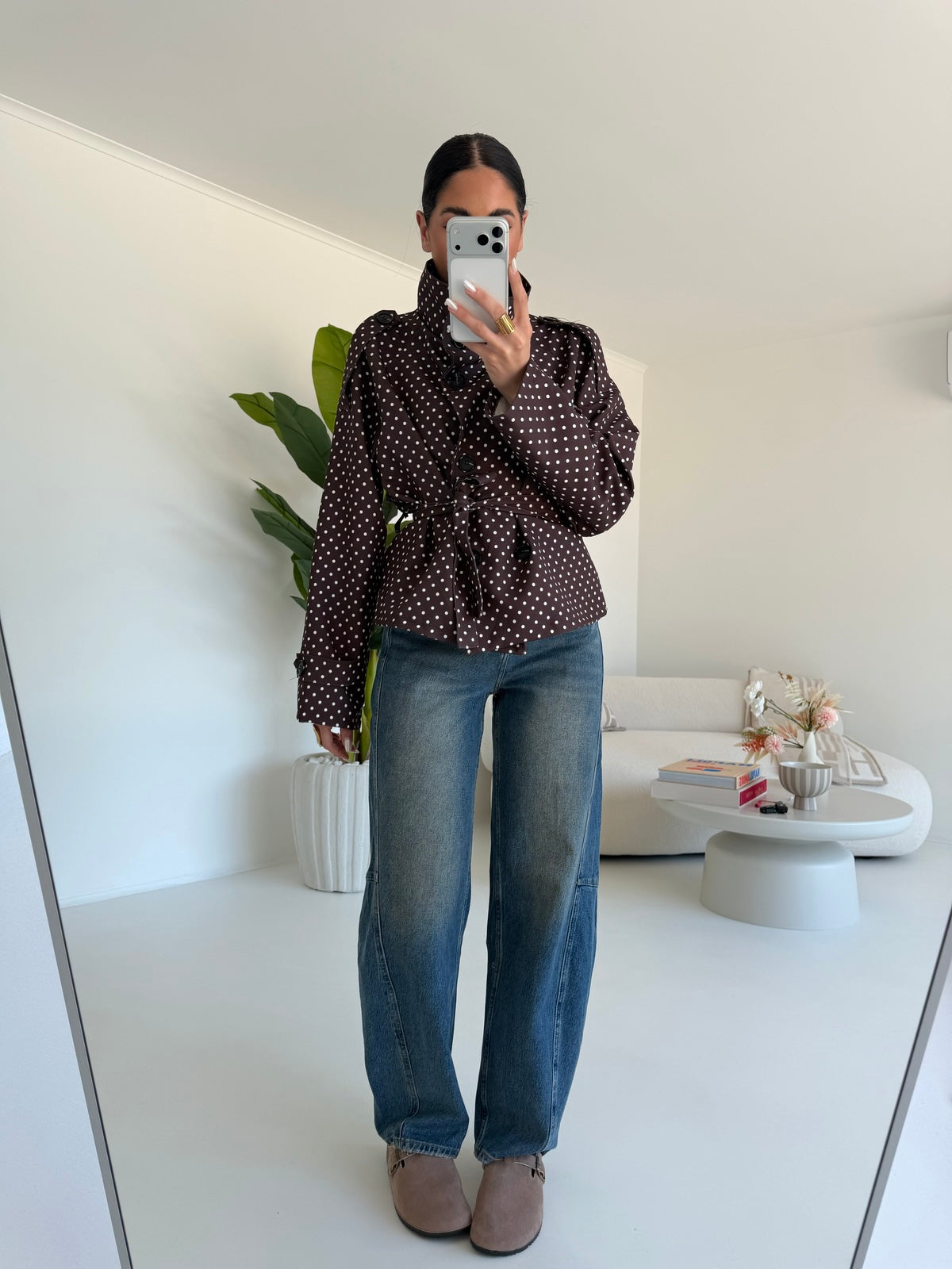 MINI TRENCH POIS CHOCO