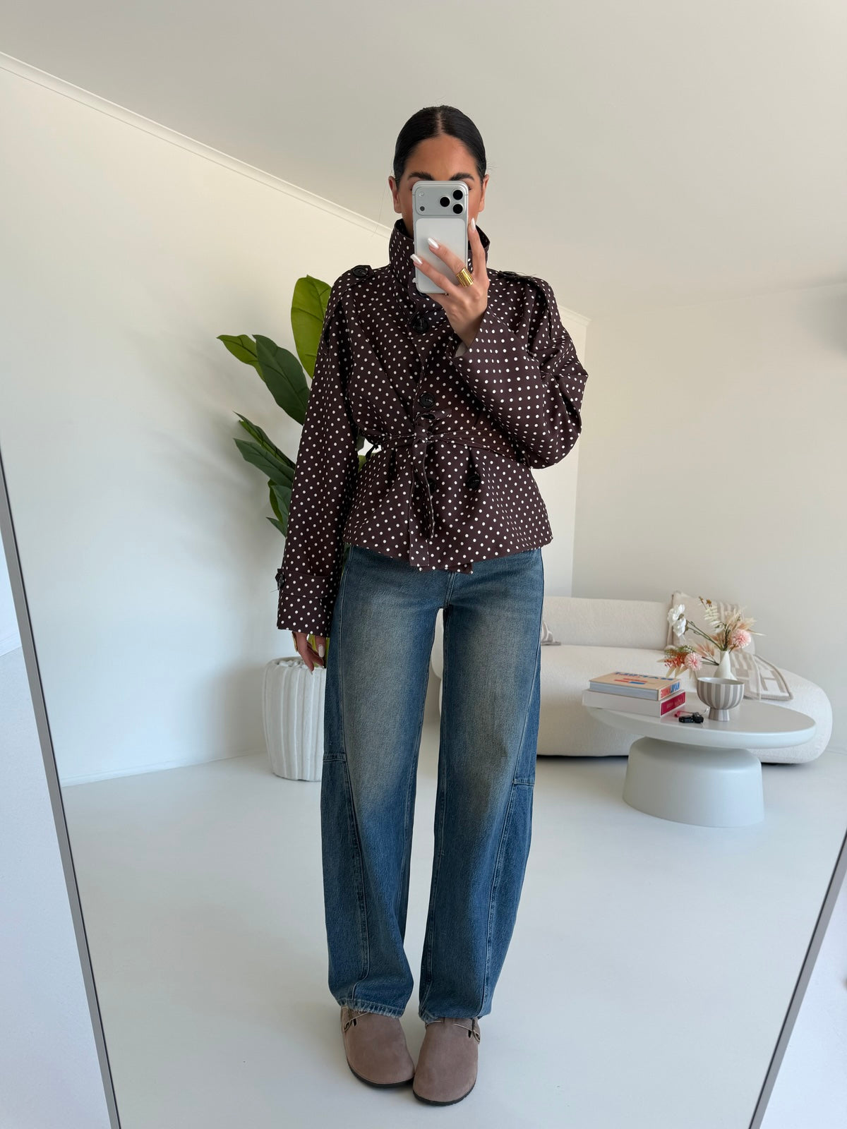 MINI TRENCH POIS CHOCO