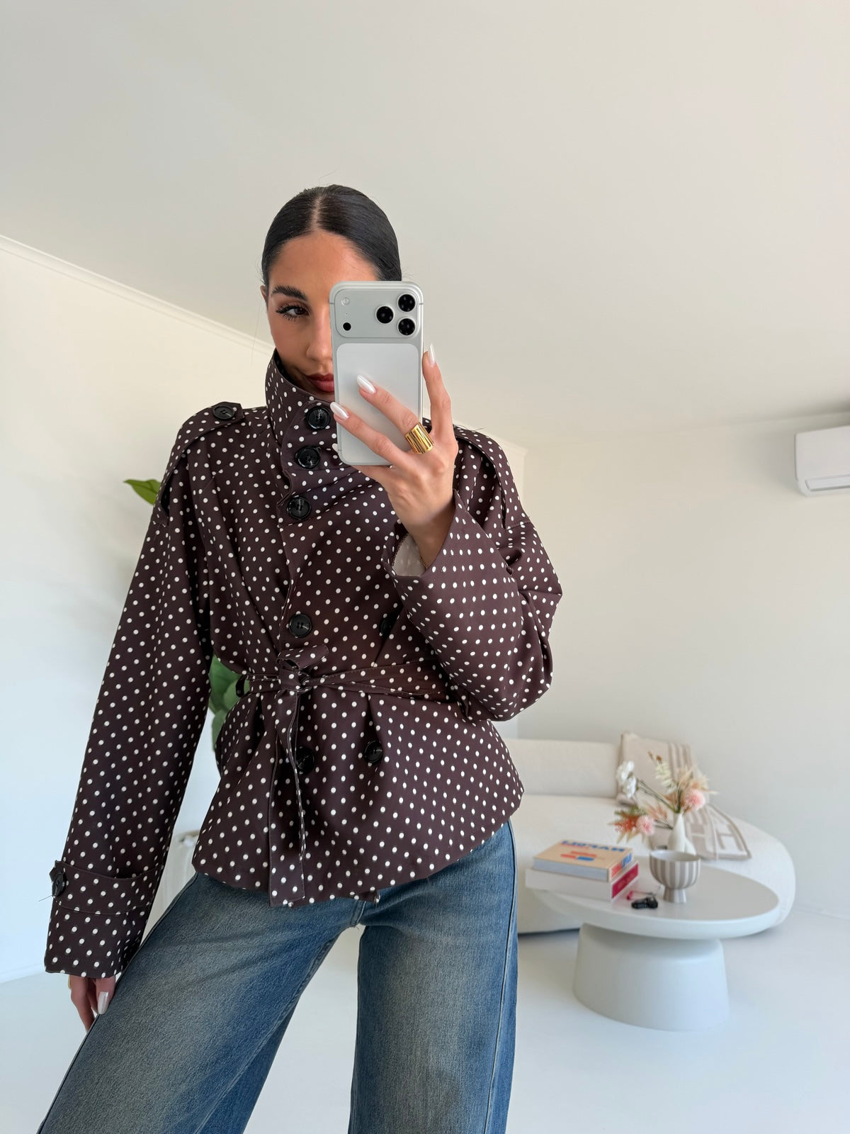 MINI TRENCH POIS CHOCO
