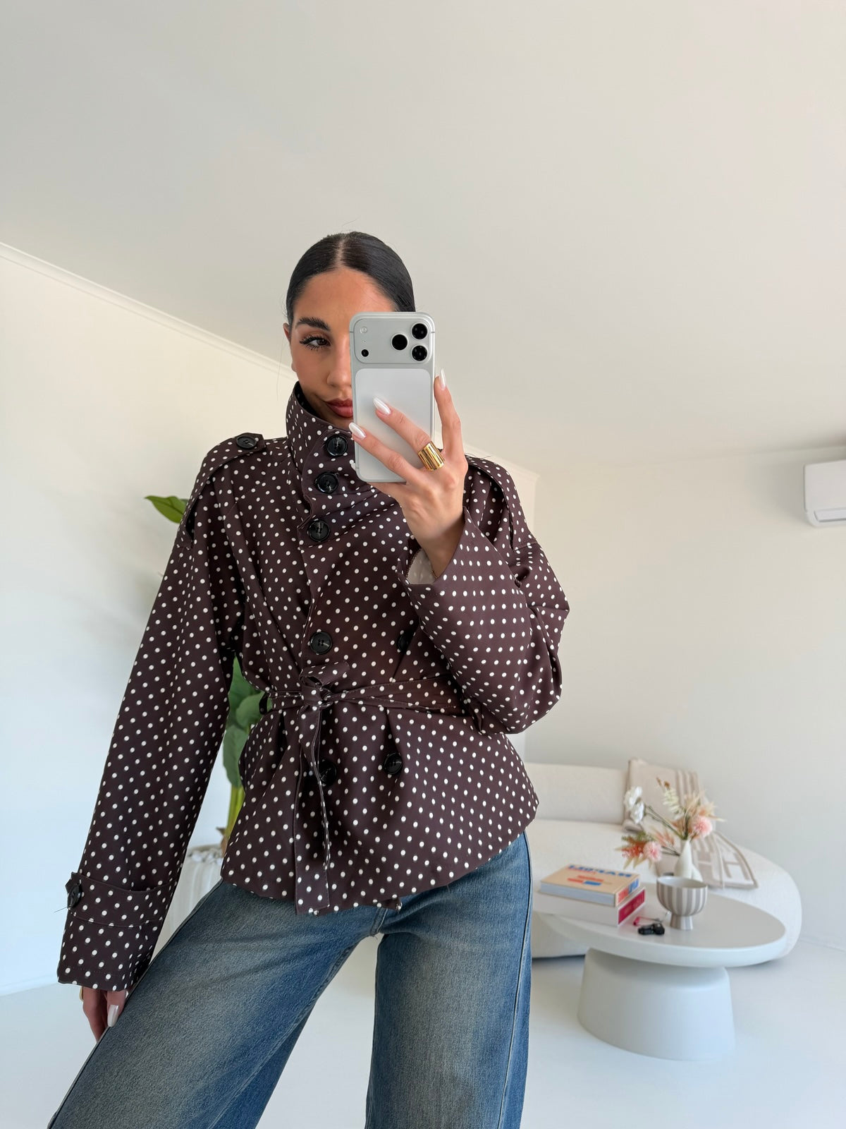 MINI TRENCH POIS CHOCO