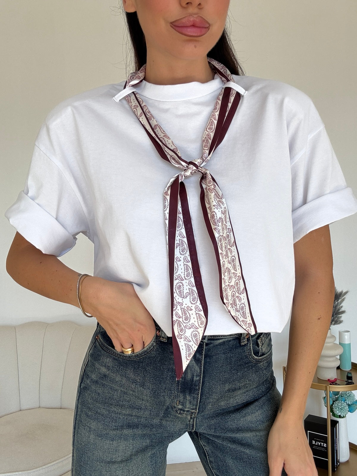 T-SHIRT FOULARD WINE