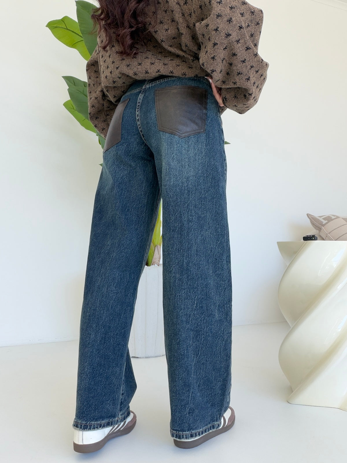BJK-F-32881-JEANS TASCA CHOCO