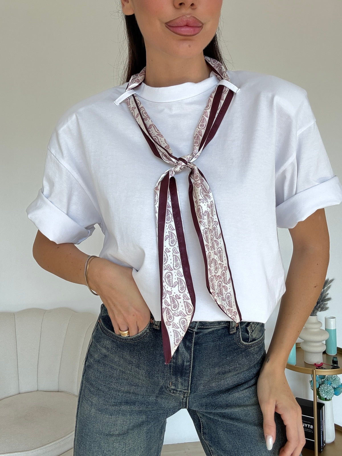 T-SHIRT FOULARD WINE
