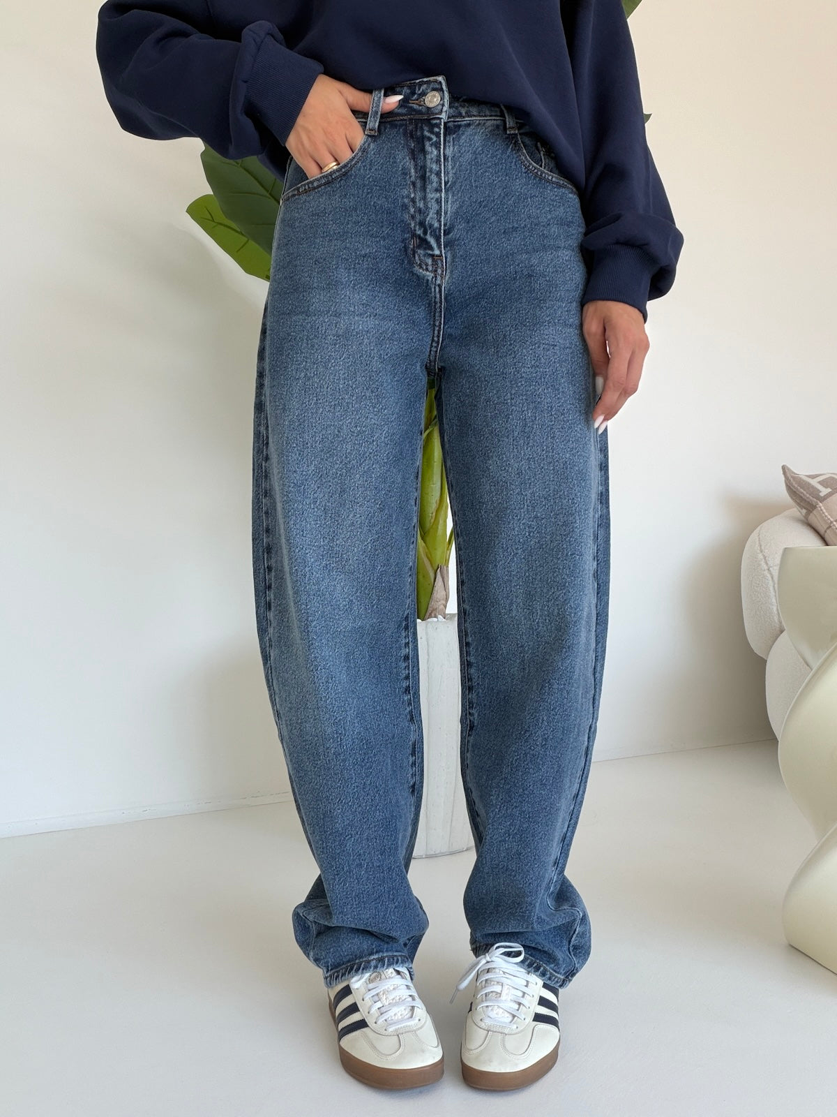Y5521-JEANS BARELL TRAVEL