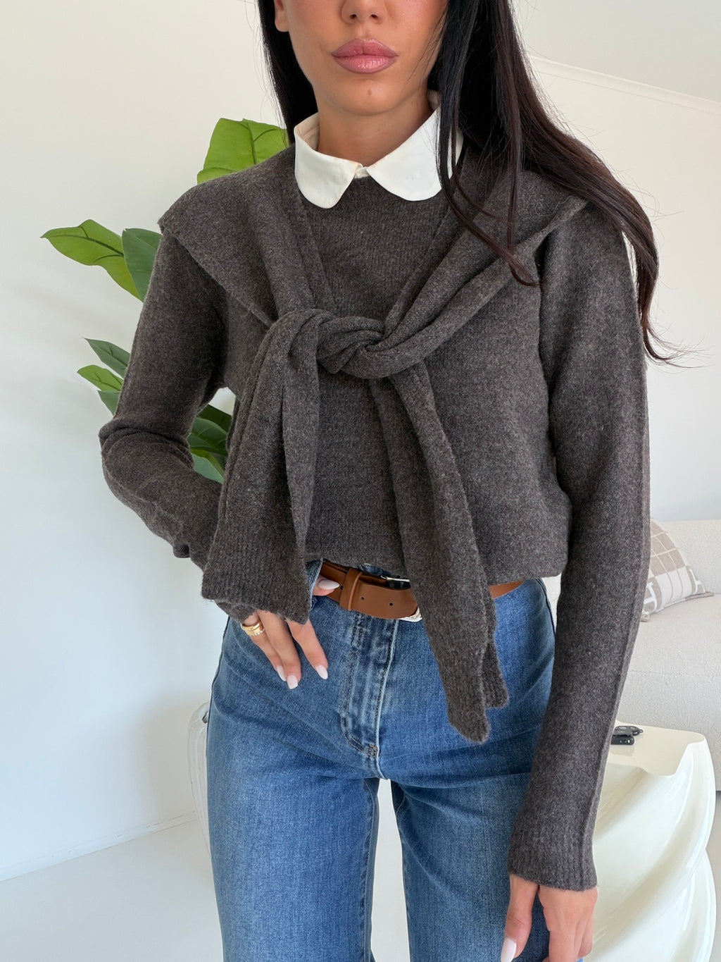 Y06091-PULL+COPRI SPALLE CHOCO