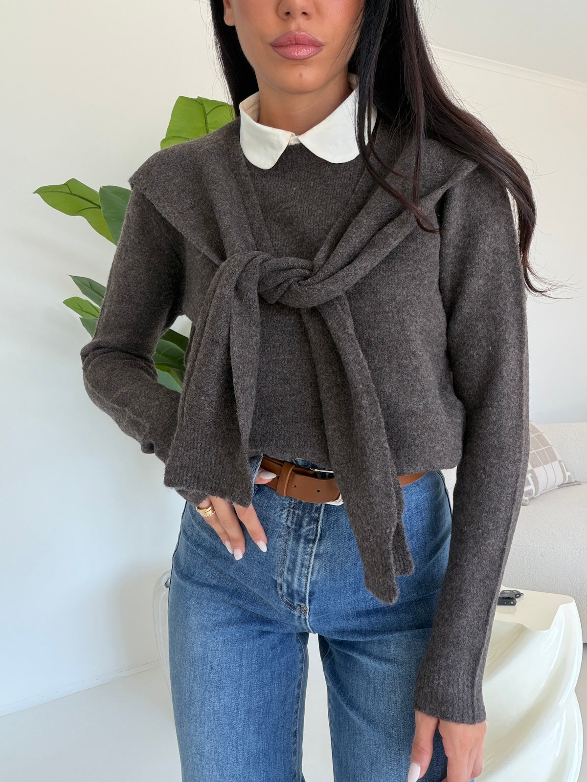 Y06091-PULL+COPRI SPALLE CHOCO