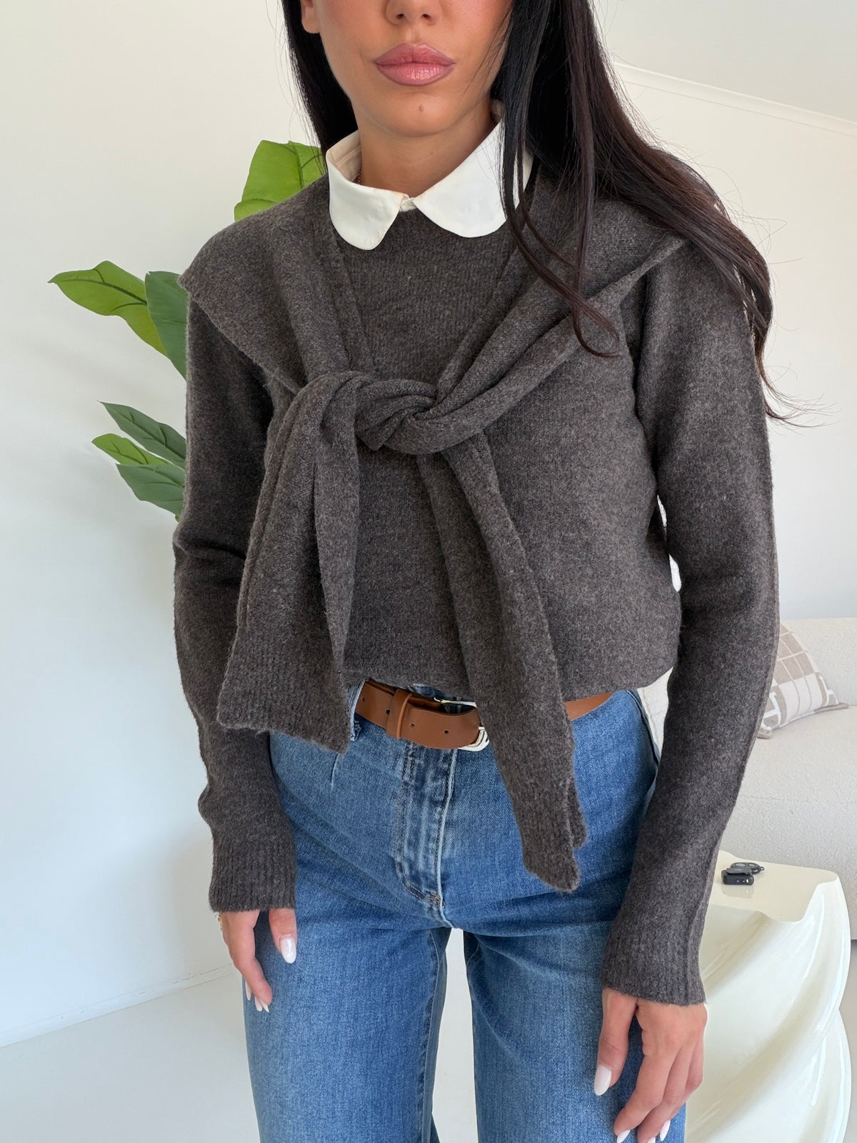 Y06091-PULL+COPRI SPALLE CHOCO