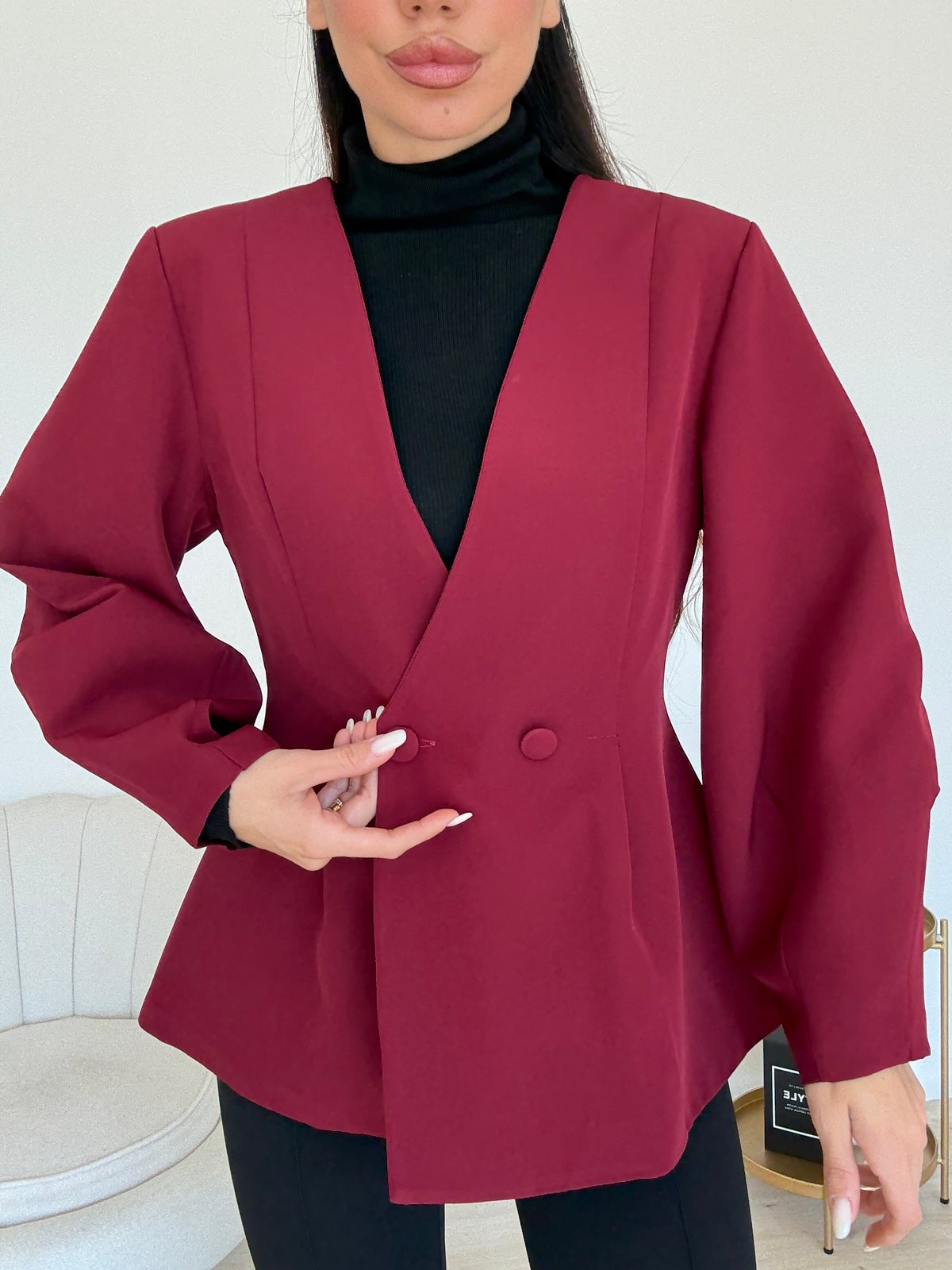 BLAZER FEMALE BORDEAUX
