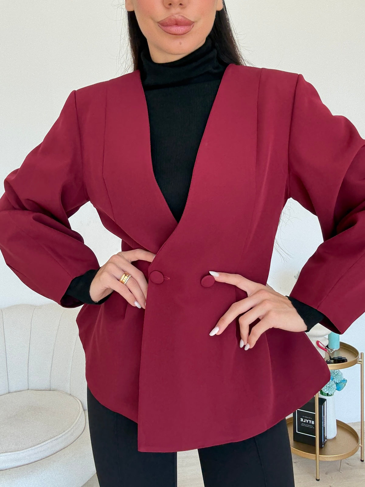 BLAZER FEMALE BORDEAUX
