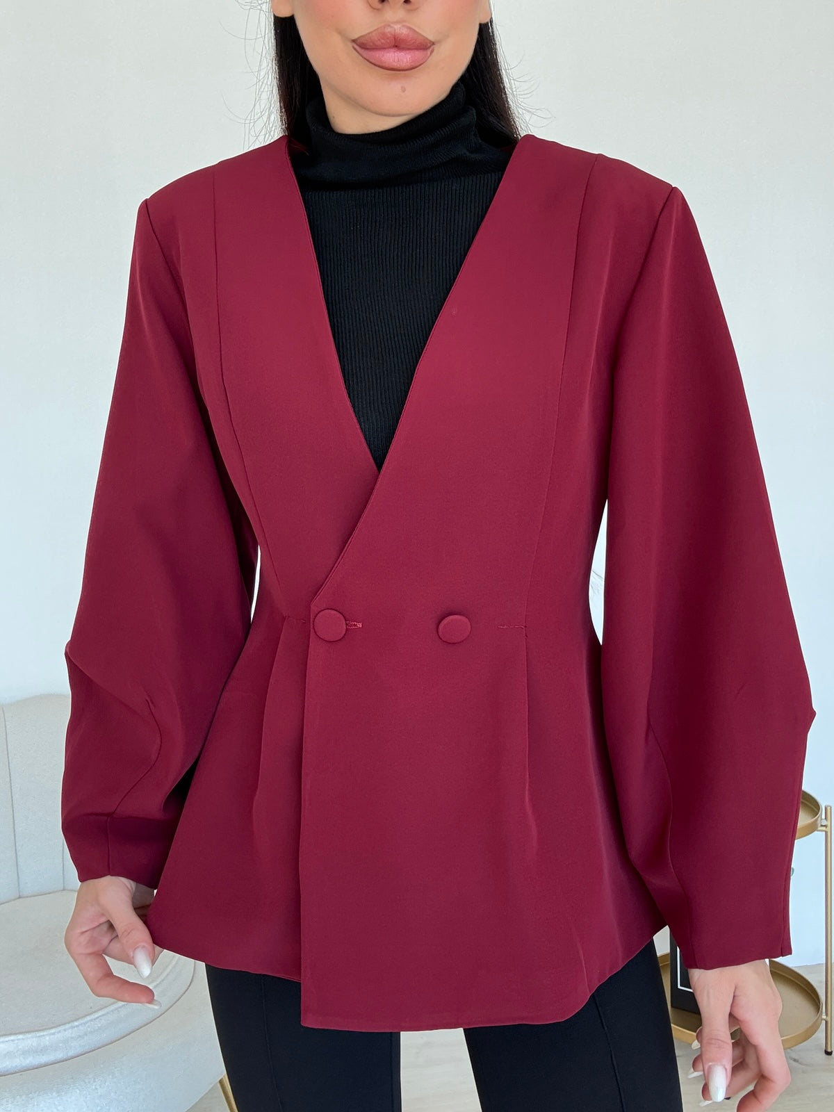 BLAZER FEMALE BORDEAUX
