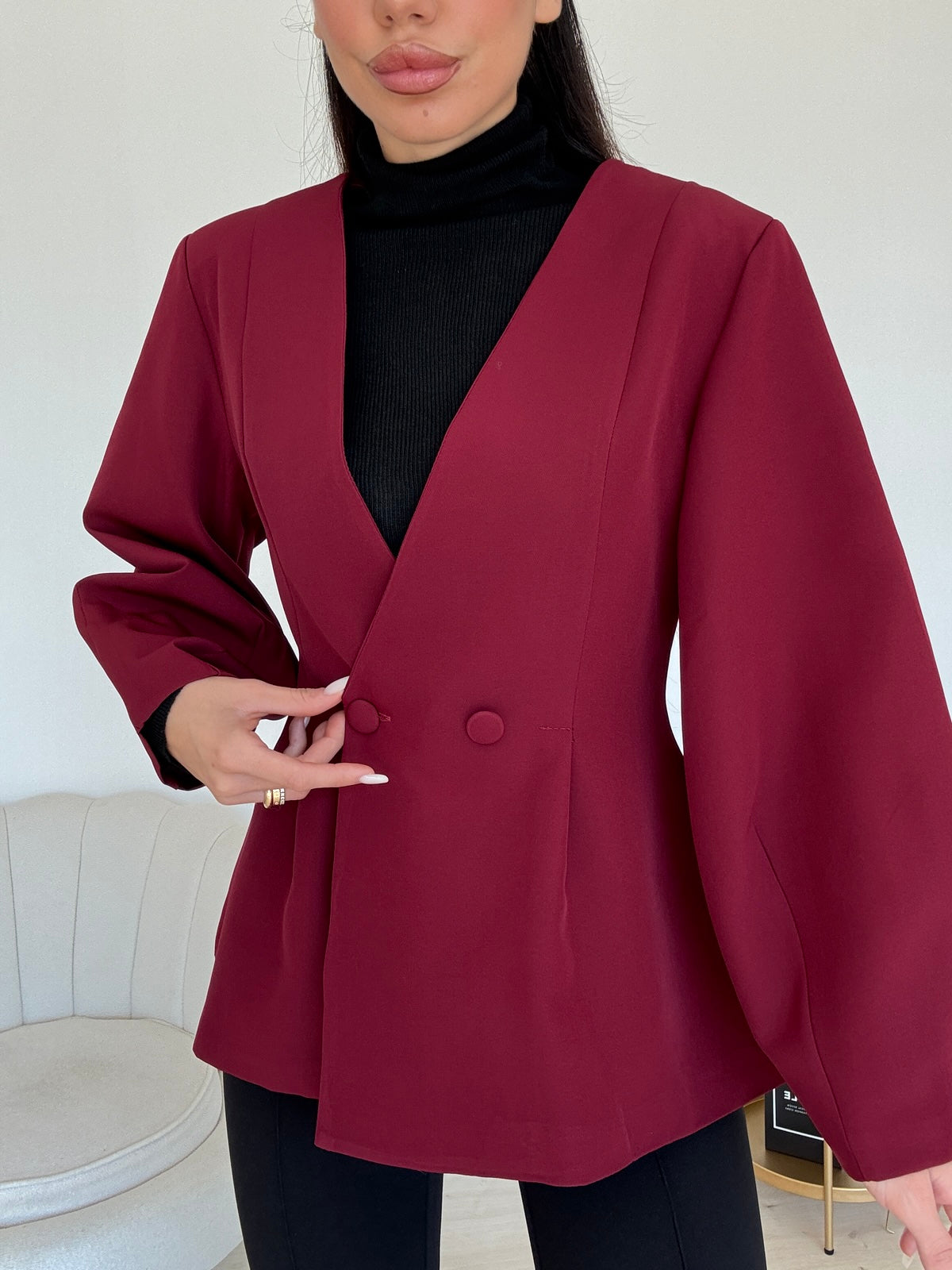BLAZER FEMALE BORDEAUX