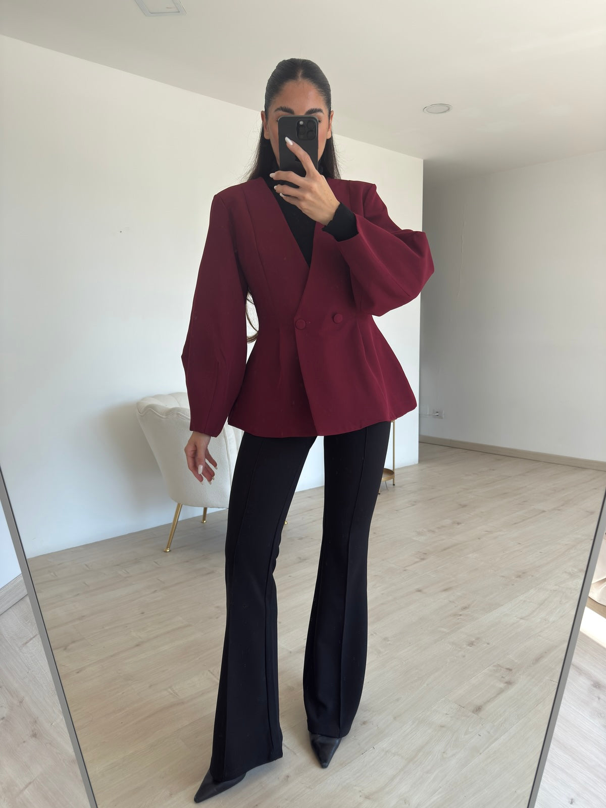 BLAZER FEMALE BORDEAUX
