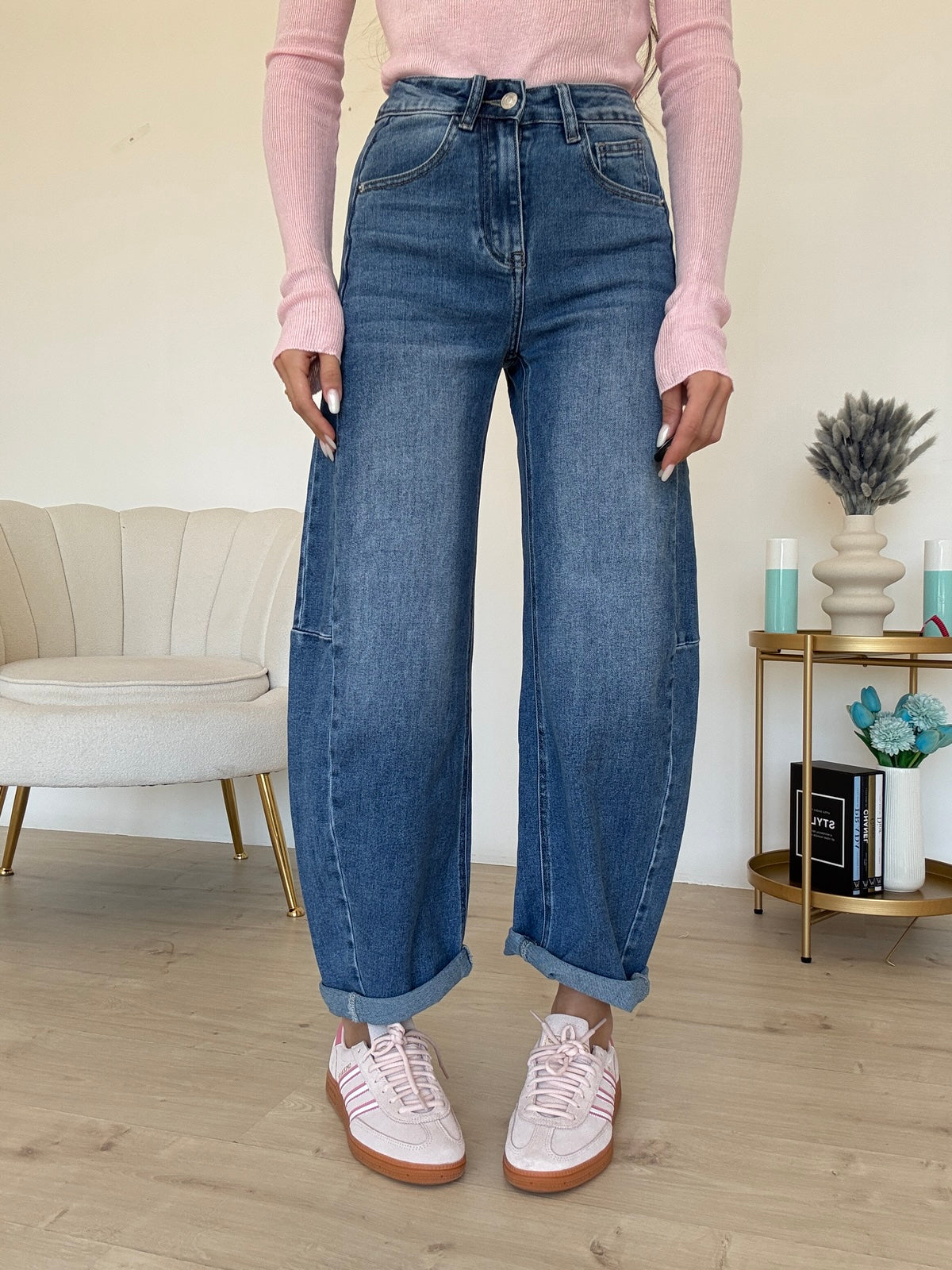 ST3013-2-JEANS SLOUCHY CROP