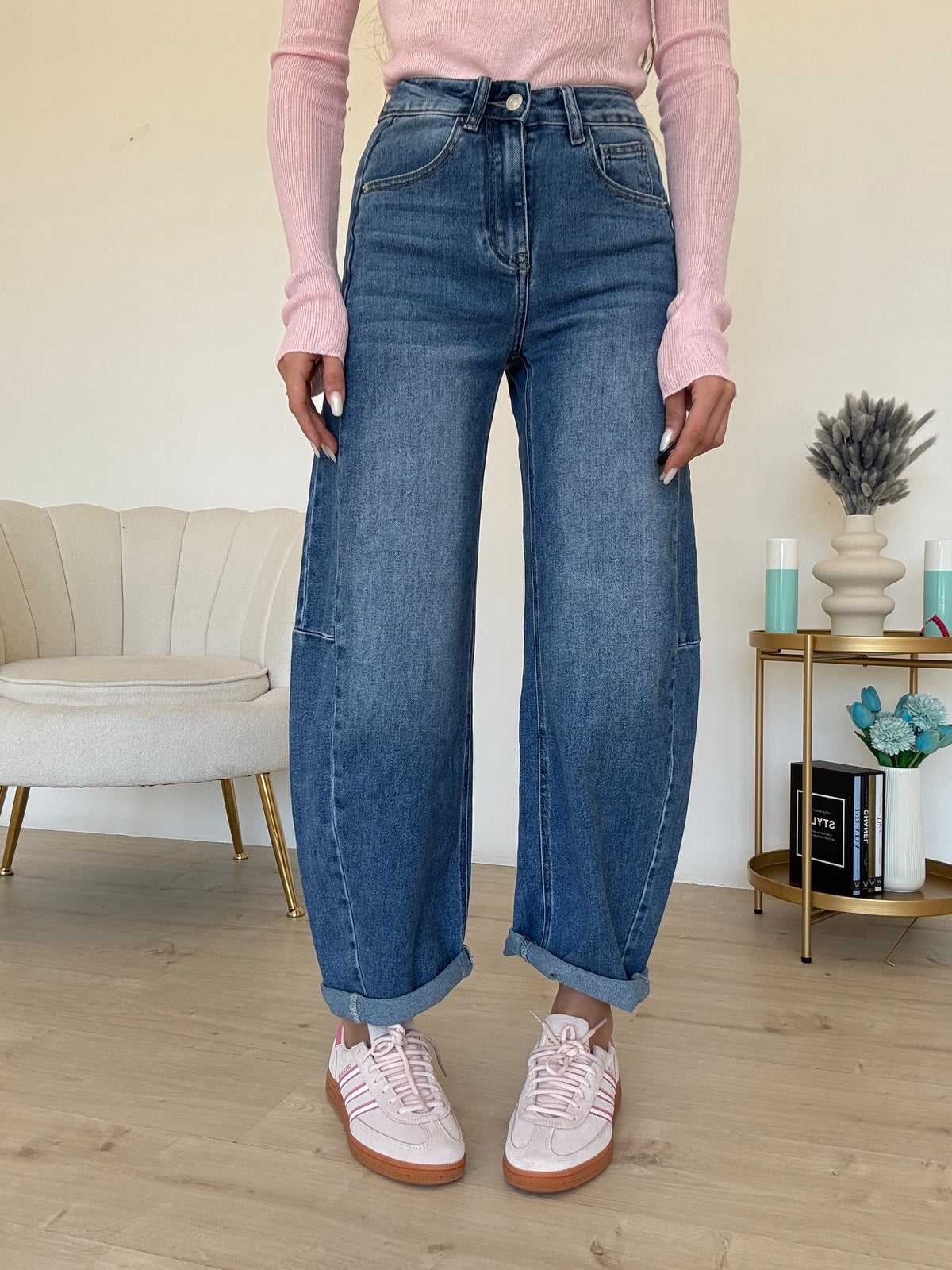 ST3013-2-JEANS SLOUCHY CROP