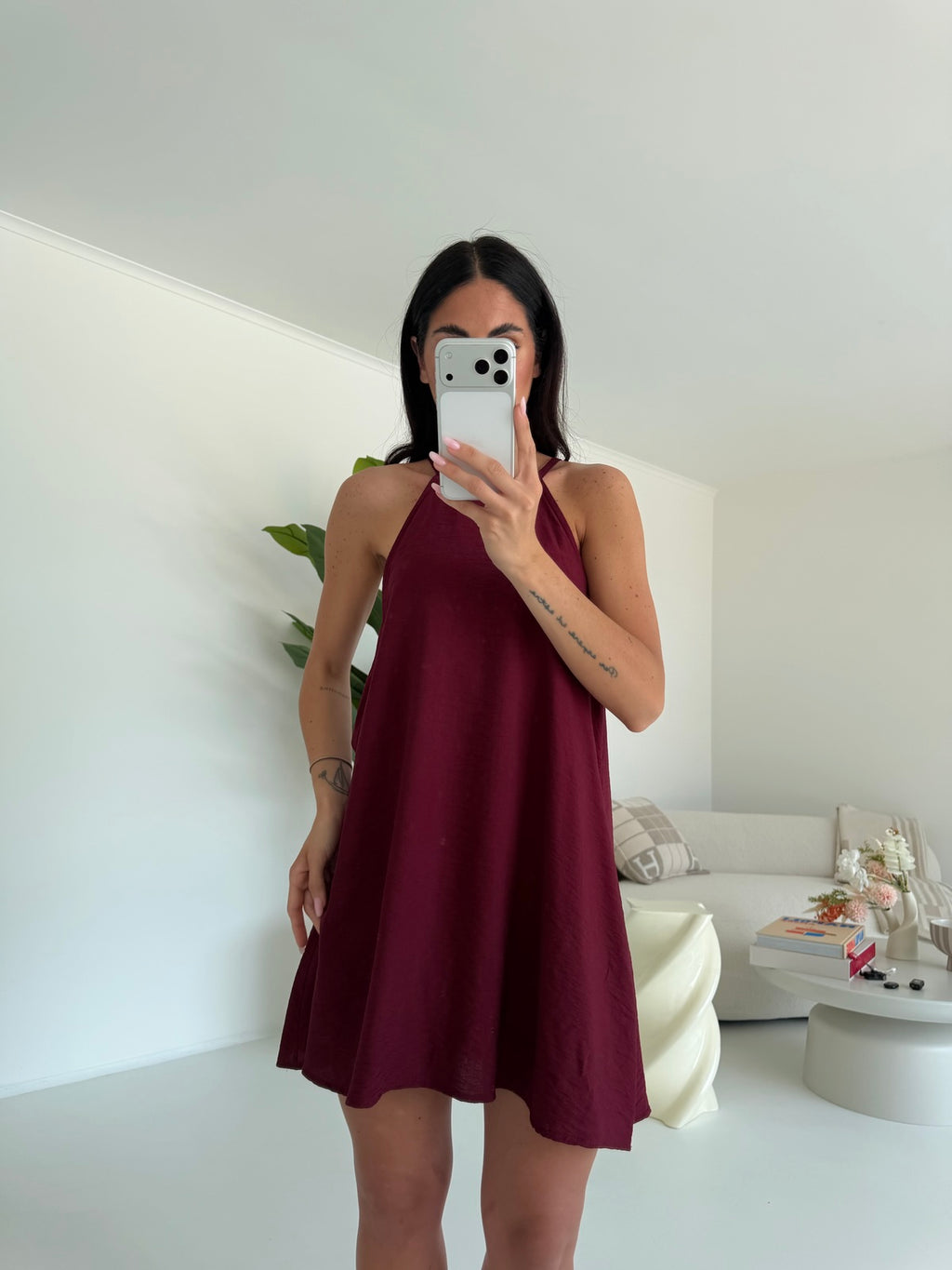 MINI ABITO KIRA BORDEAUX