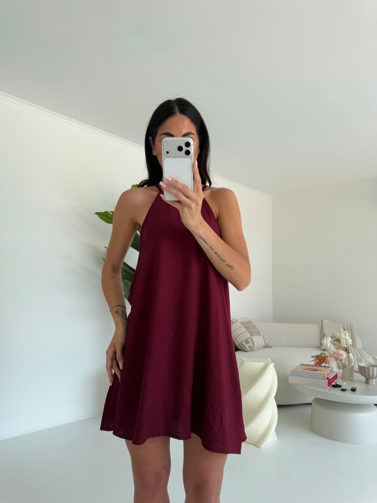 MINI ABITO KIRA BORDEAUX