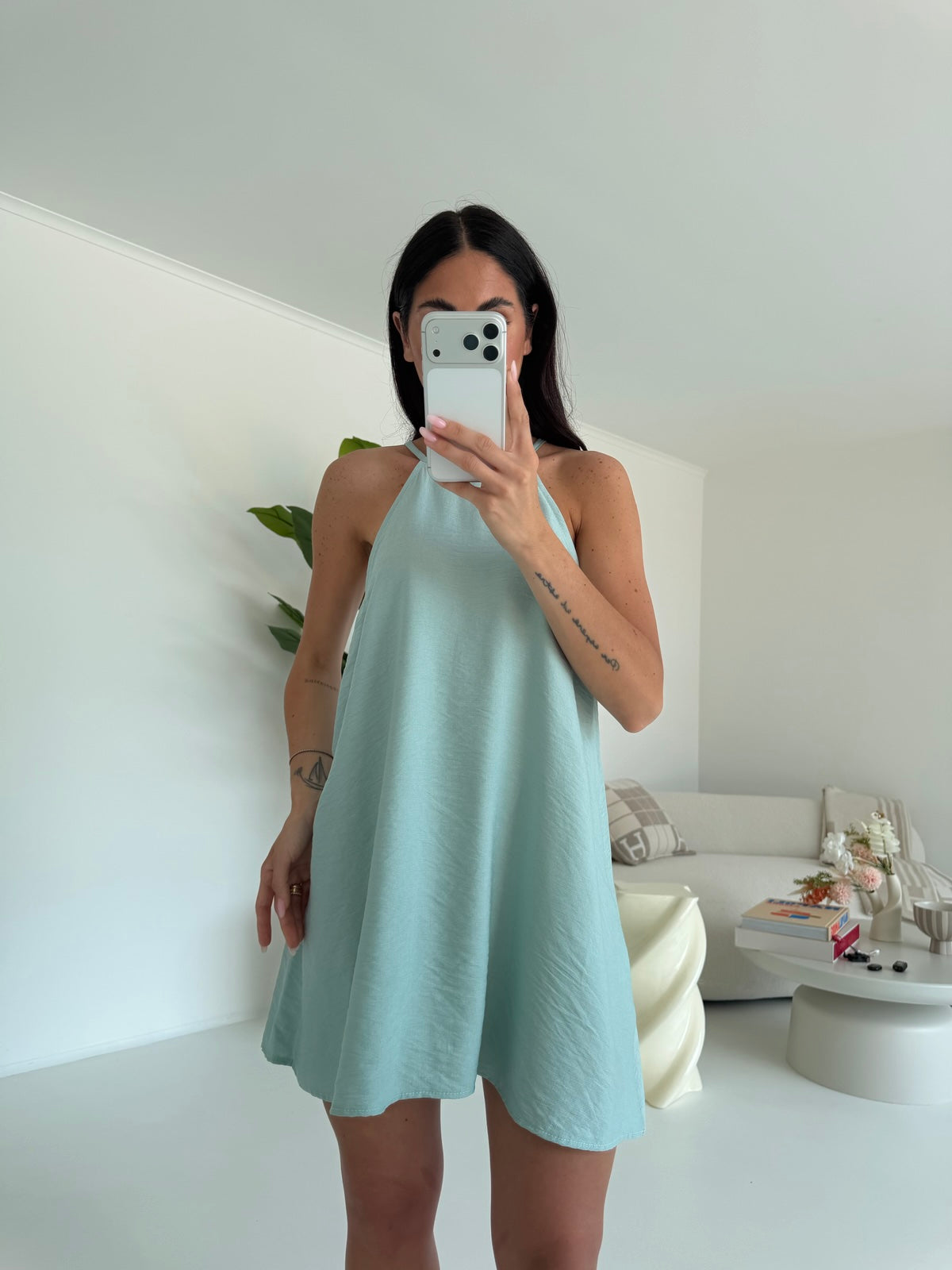 MINI ABITO KIRA VERDE ACQUA