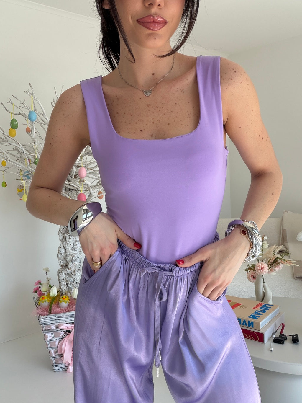 BODY SCOLLO QUADRATO LILLA