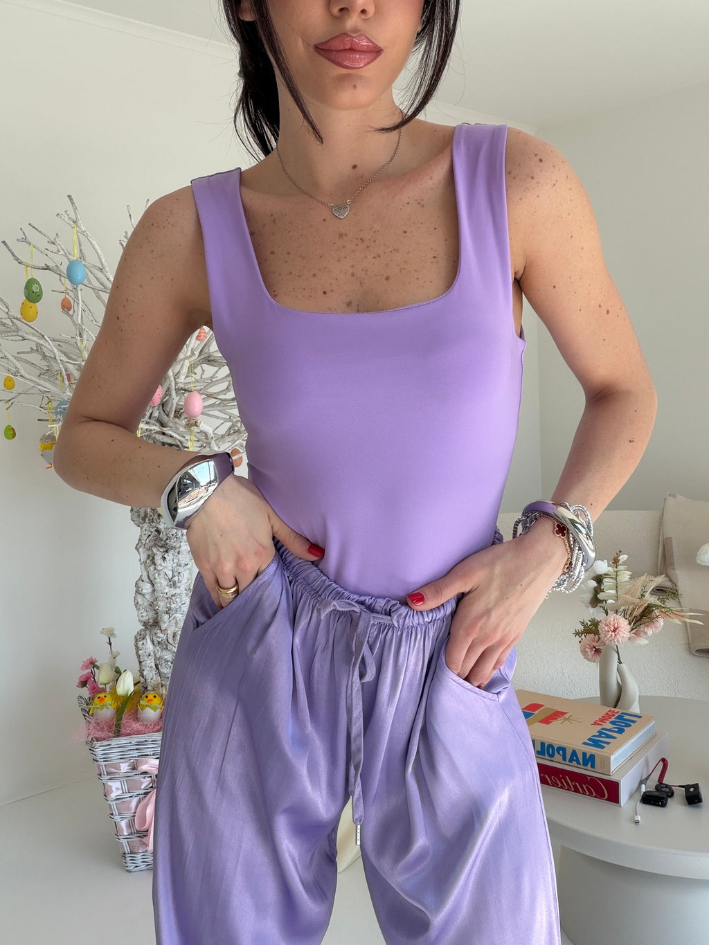 BODY SCOLLO QUADRATO LILLA