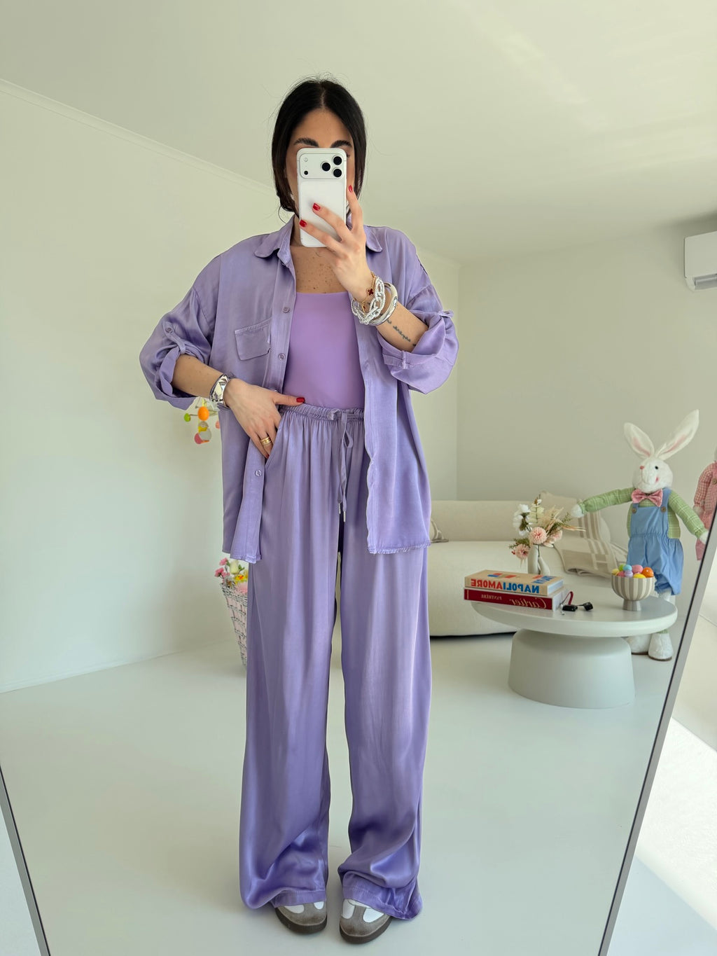 CAMICIA SATIN LILLA
