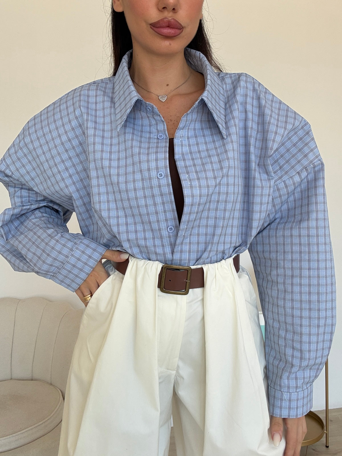 W44999-CAMICIA NEW ORLEANS PASTELLO