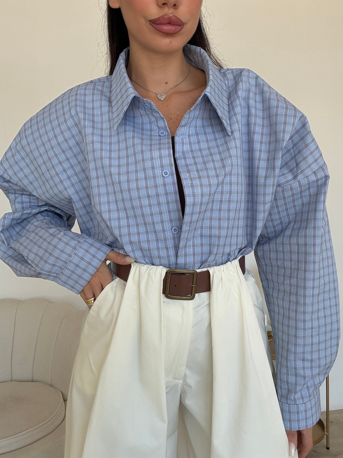 W44999-CAMICIA NEW ORLEANS PASTELLO