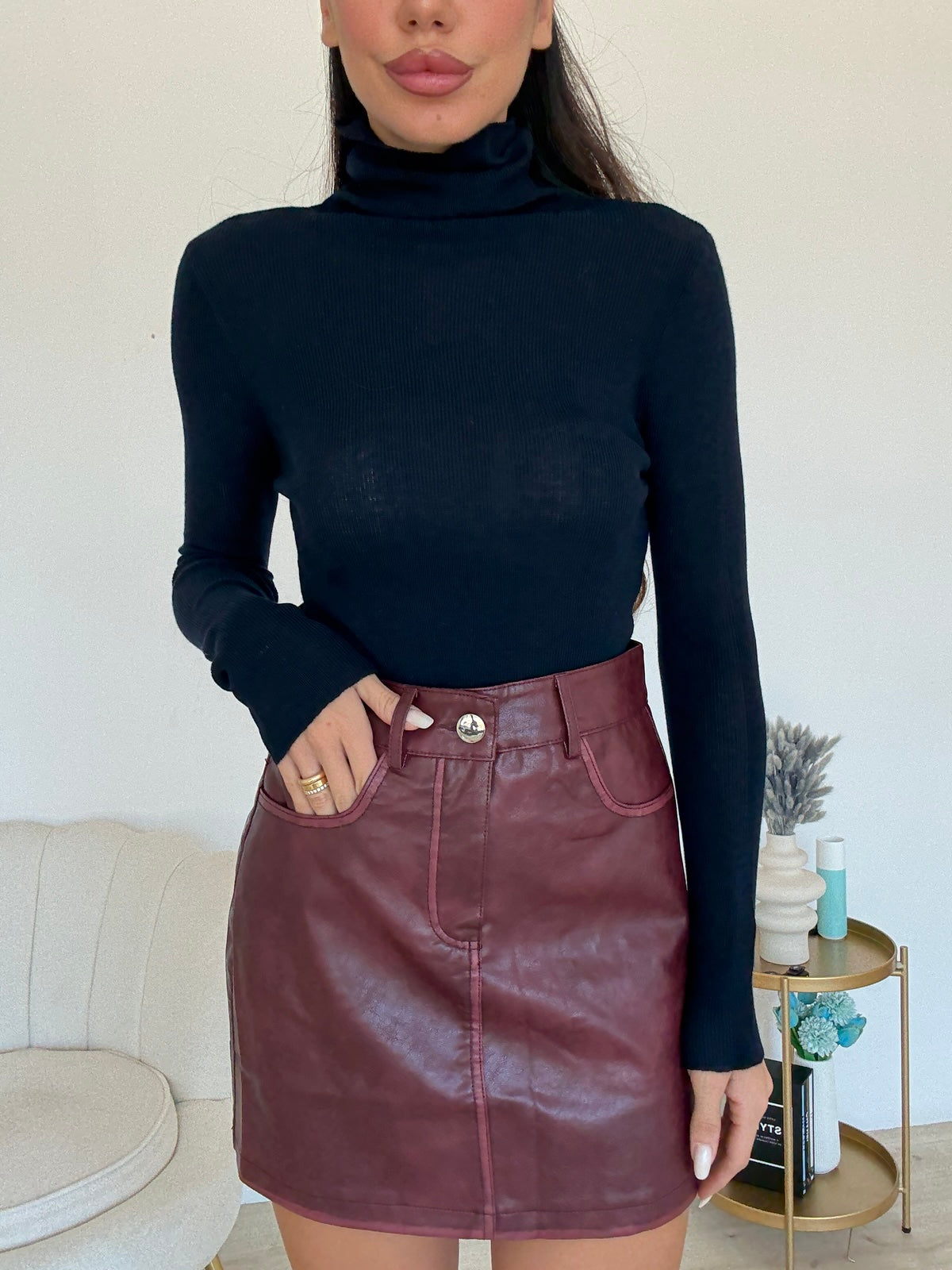 05887-MINI GONNA ELSA BORDEAUX